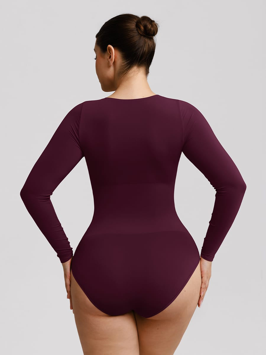 Seamless Butter Soft Scoop Neck Tummy Control Shaping Bodysuit - FirmaSoft