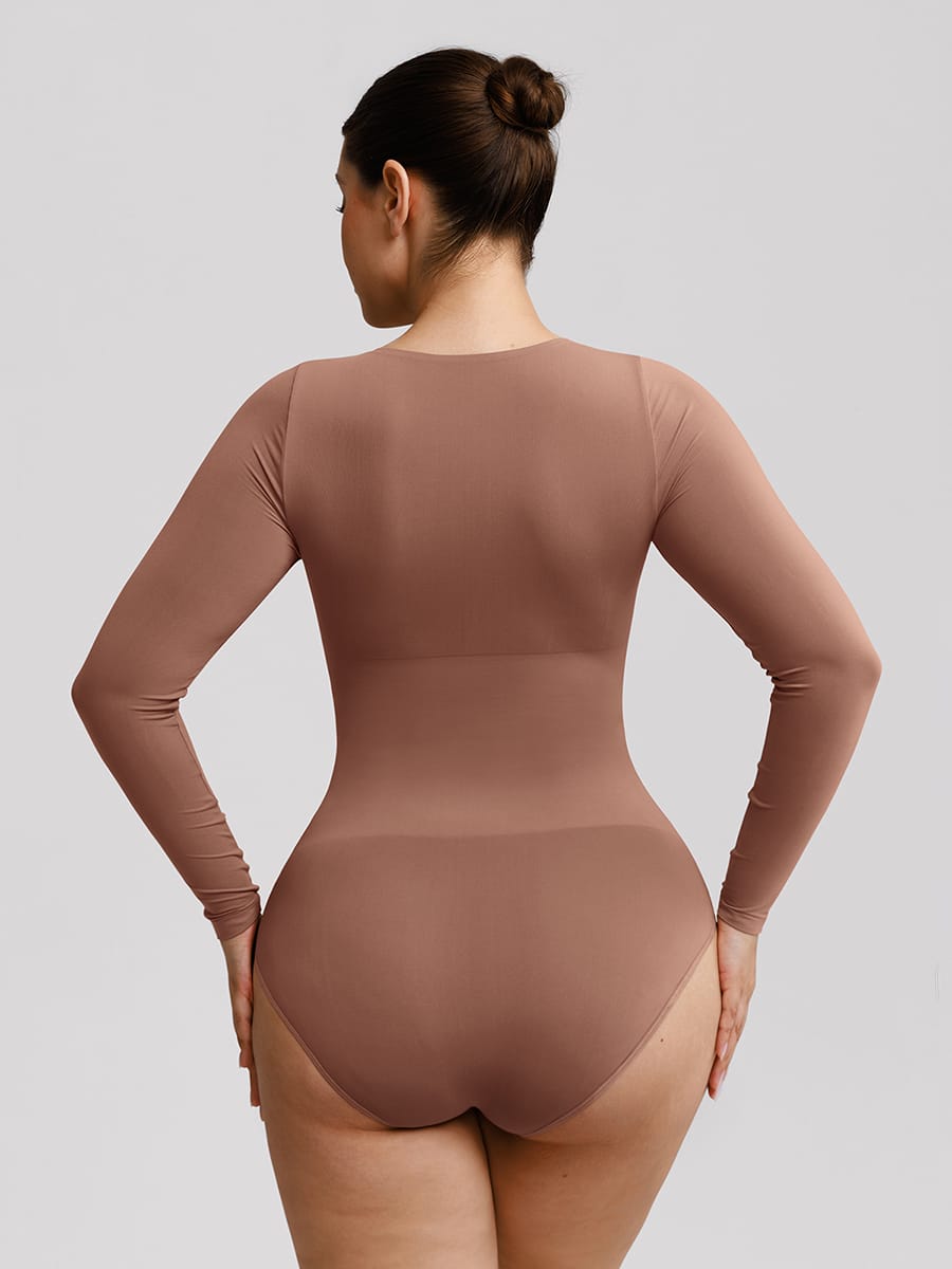 Seamless Butter Soft Scoop Neck Tummy Control Shaping Bodysuit - FirmaSoft