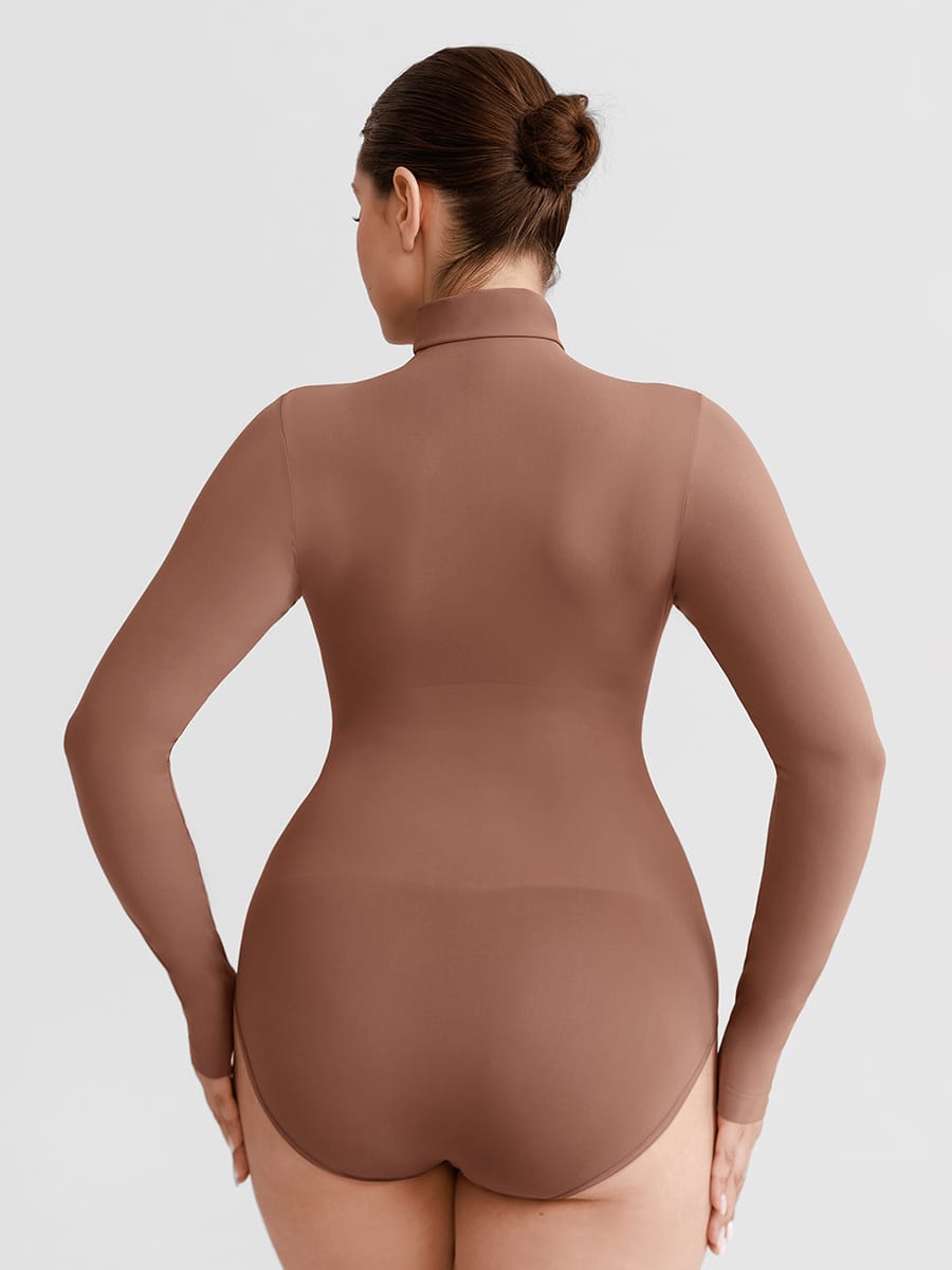 Butter Soft Seamless Snap Crotch Bodysuit Second Skin Stretch Shapewear - FirmaSoft