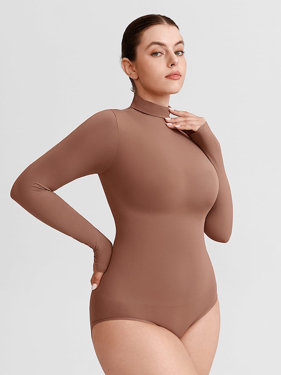 Butter Soft Seamless Snap Crotch Bodysuit Second Skin Stretch Shapewear - FirmaSoft