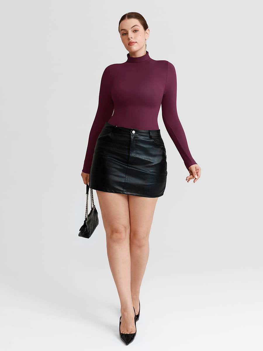 Butter Soft Seamless Snap Crotch Bodysuit Second Skin Stretch Shapewear - FirmaSoft