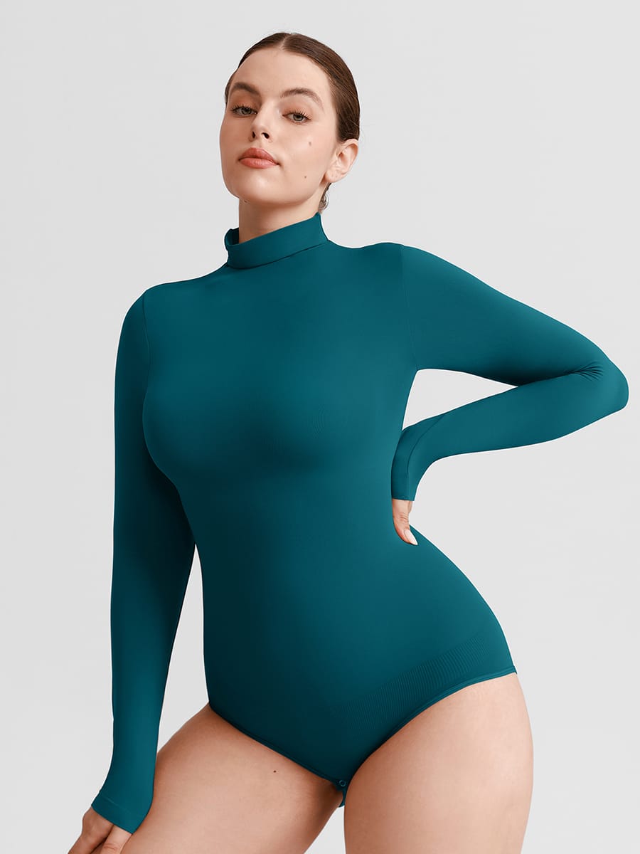 Butter Soft Seamless Snap Crotch Bodysuit Second Skin Stretch Shapewear - FirmaSoft