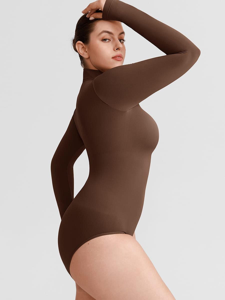 Butter Soft Seamless Snap Crotch Bodysuit Second Skin Stretch Shapewear - FirmaSoft