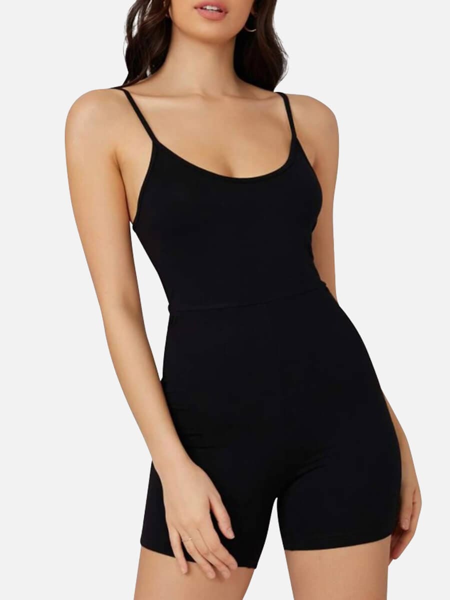 Mid-Thigh Seamless Shaping Fitness Romper - FirmaActive