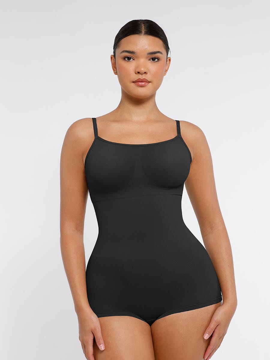 Seamless Waist and Abdomen Shaping Bodysuit with Adjustable Straps - FirmaSmooth
