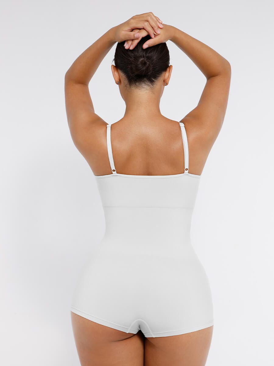 Seamless Waist and Abdomen Shaping Bodysuit with Adjustable Straps - FirmaSmooth