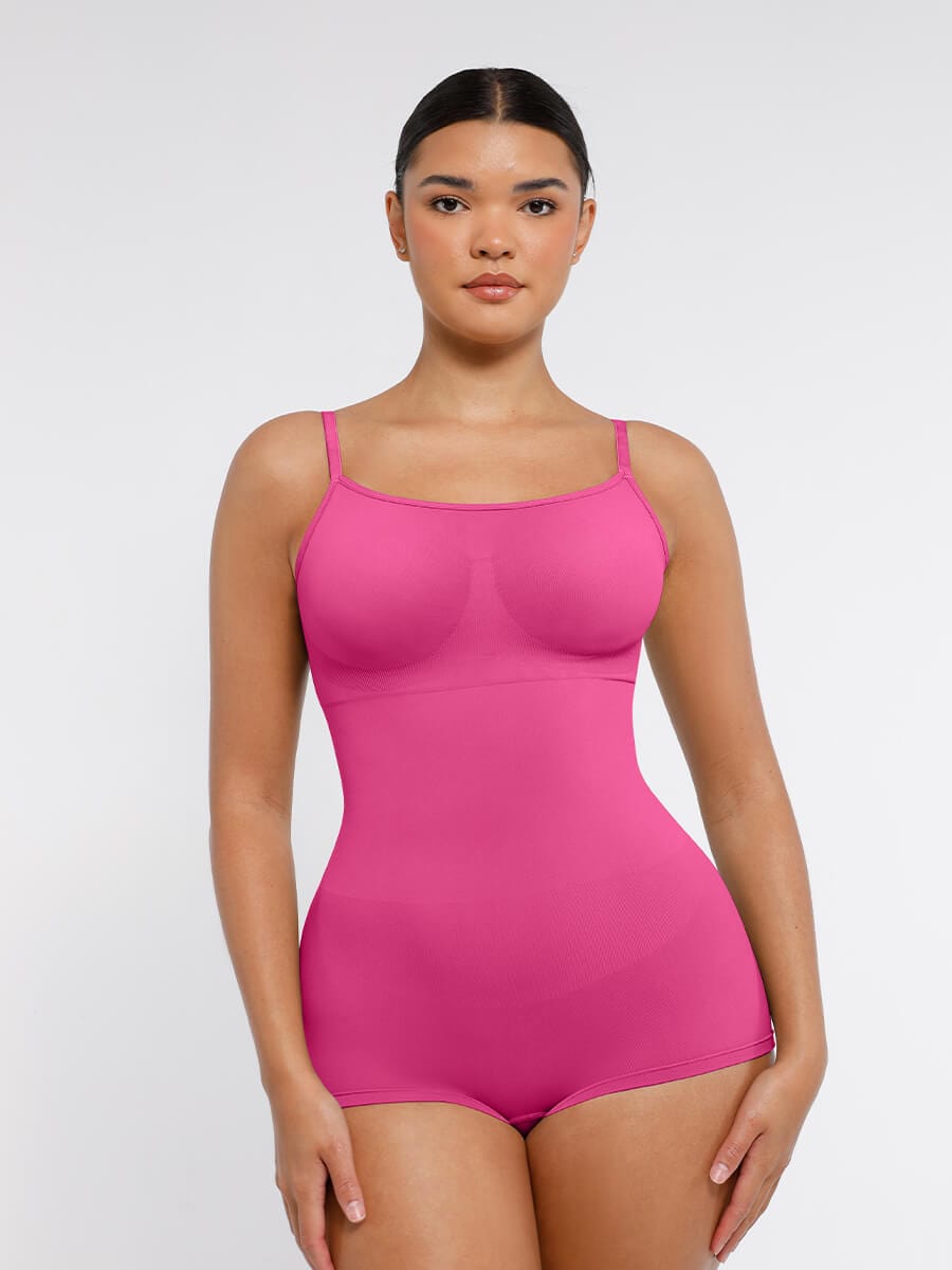 Seamless Waist and Abdomen Shaping Bodysuit with Adjustable Straps - FirmaSmooth