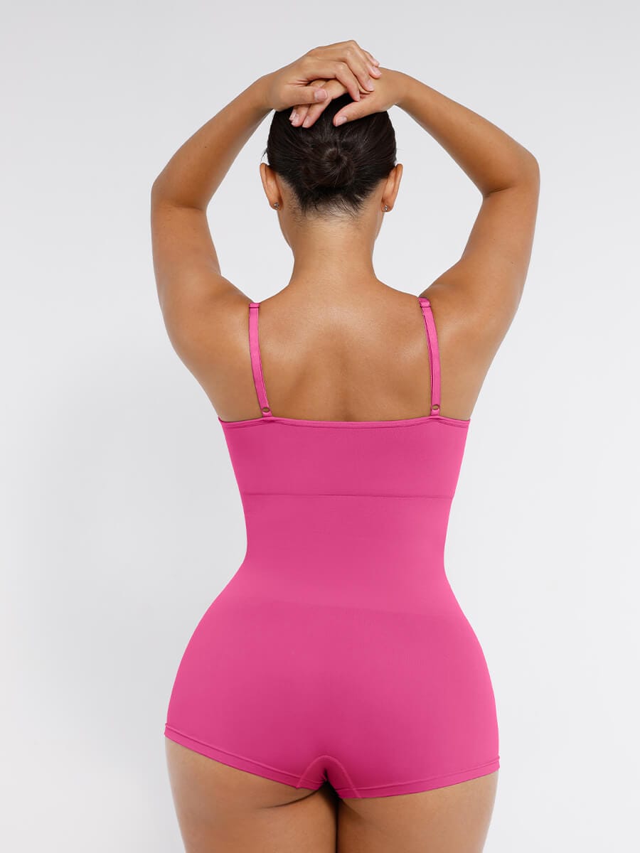 Seamless Waist and Abdomen Shaping Bodysuit with Adjustable Straps - FirmaSmooth