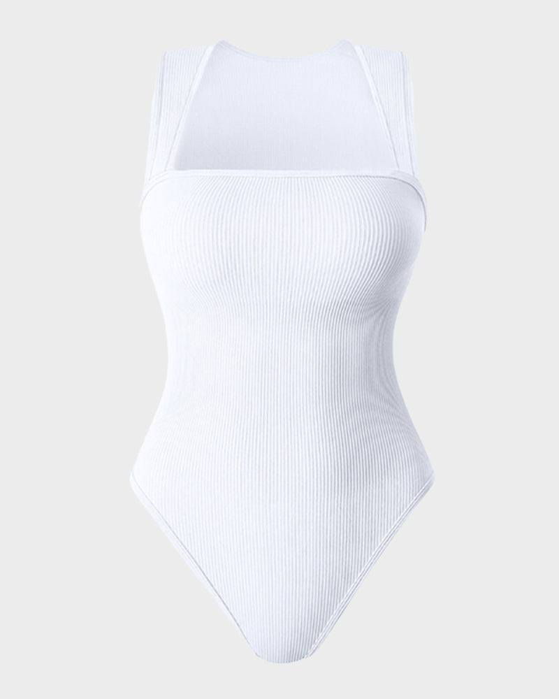 Sleeveless Tummy Control Tank Bodysuit - FirmaSculpt