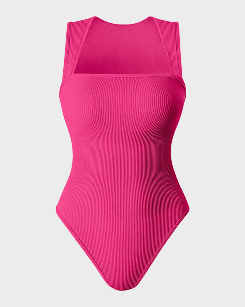 Sleeveless Tummy Control Tank Bodysuit - FirmaSculpt