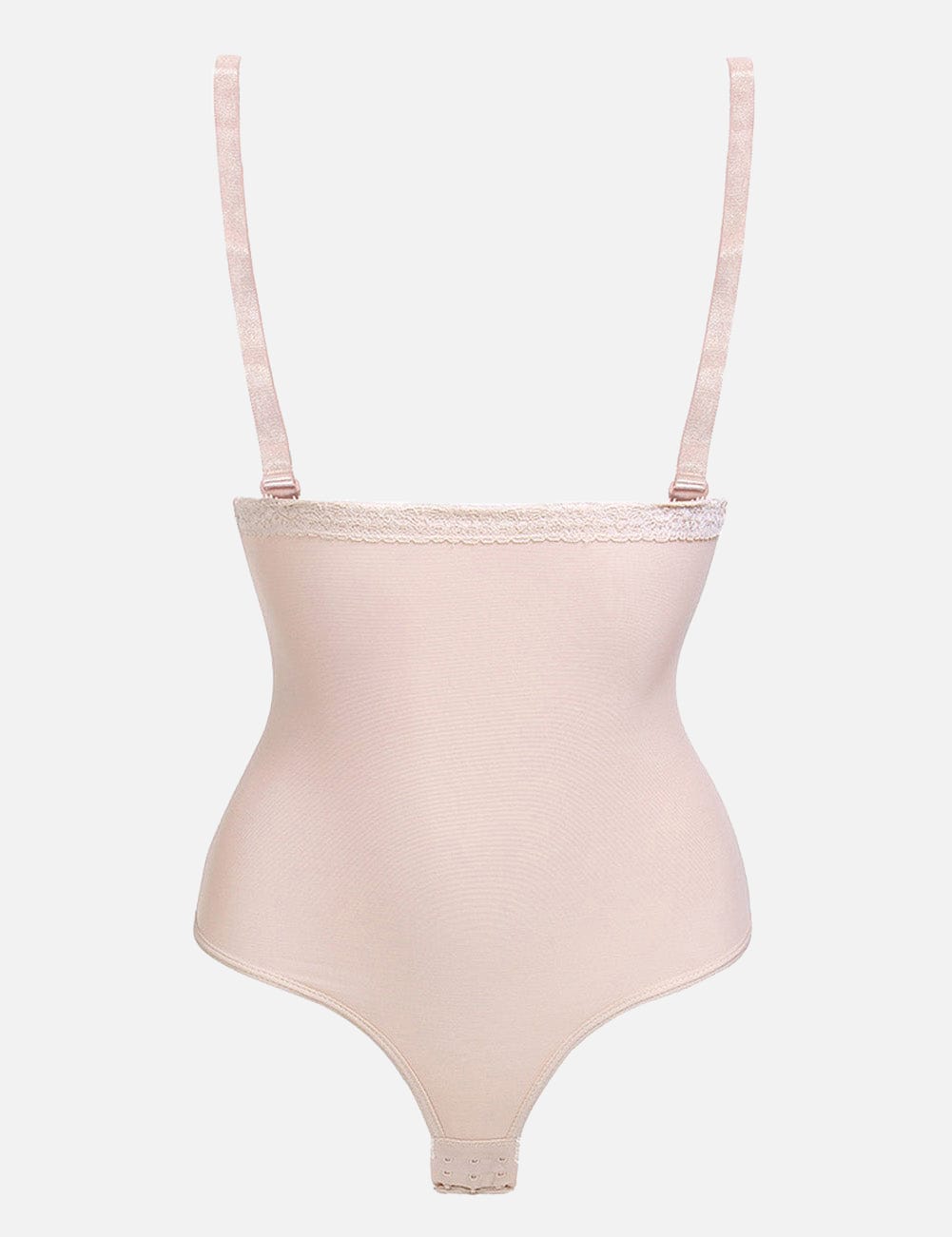 Nude Adjustable Straps Full Body Shaper Underbust Tummy Control Panties - FirmaControl