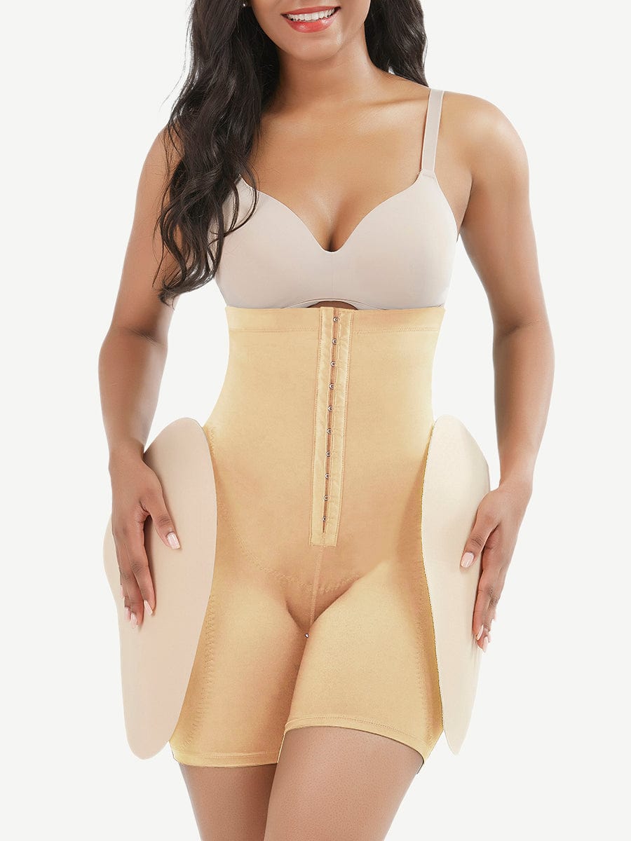 High-Waist Tummy Control Butt Lifter with Removable Hip Pads - FirmaSculpt