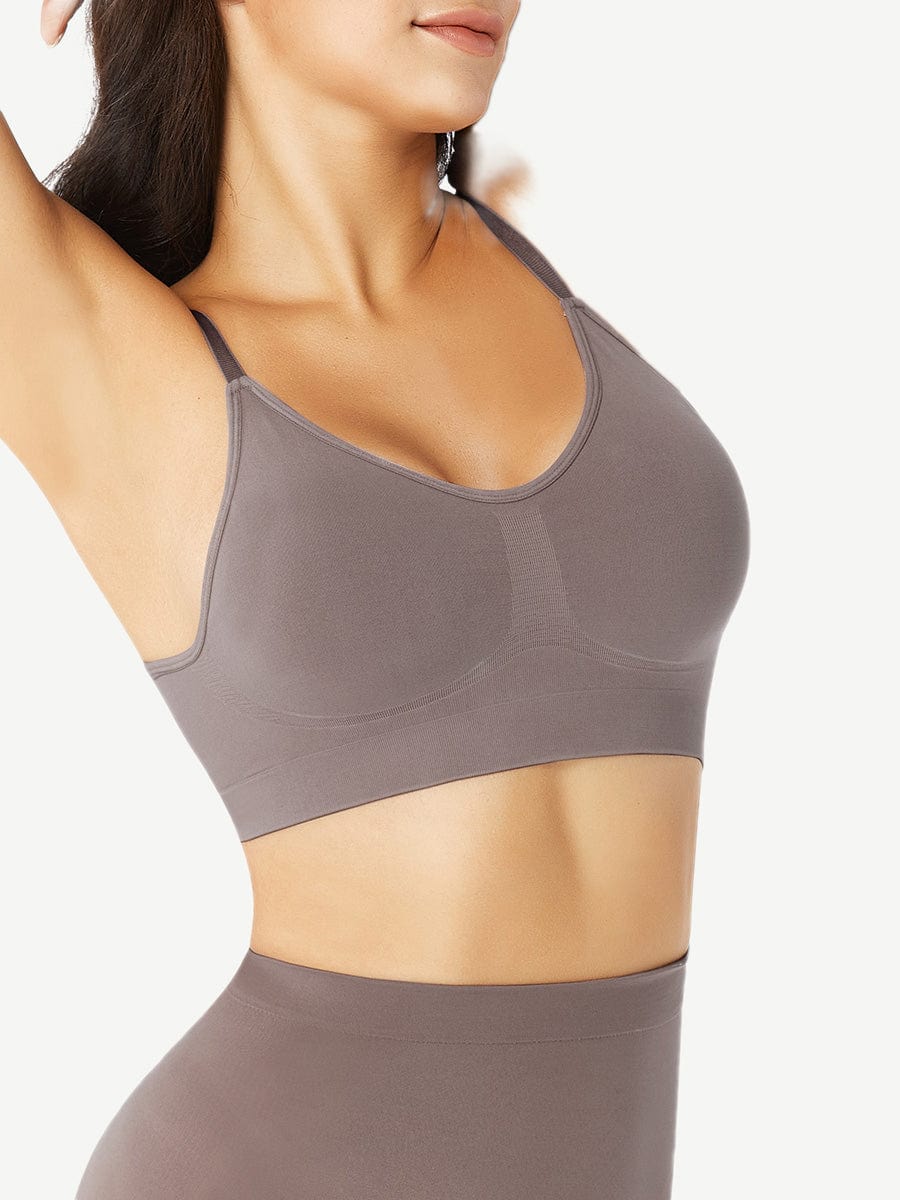 Adjustable Straps Push Up Seamless Bra Light Support - FirmaActive