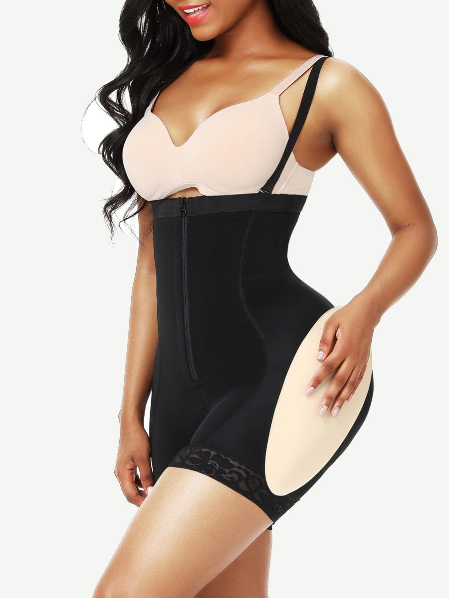 High-Waist Butt Lifter Body Shaper with Removable Hip Pads - FirmaLift