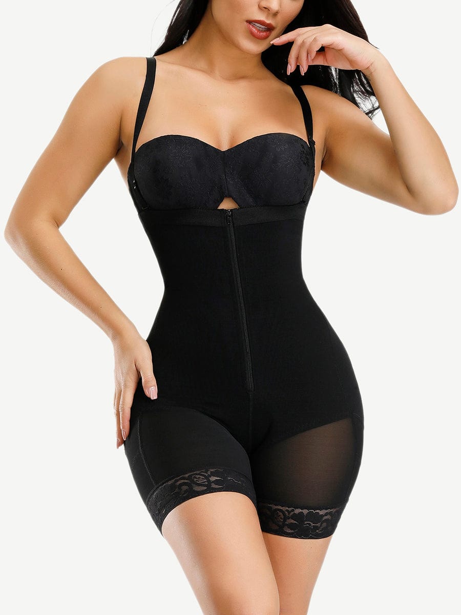 Detachable Straps Full Body Zipper Shapewear with Abdominal Control - FirmaHold