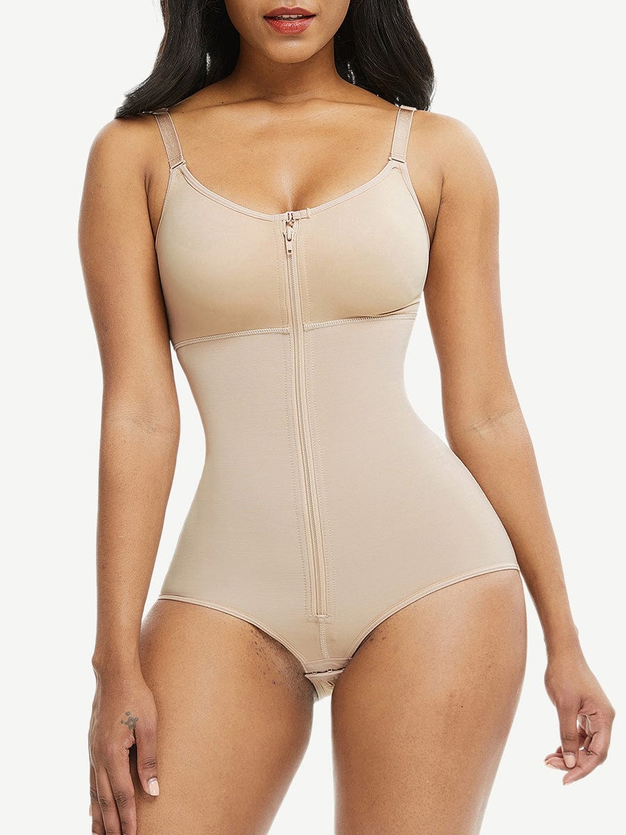 Large Size Postoperative Full Body Shaper with Front Zipper - FirmaActive