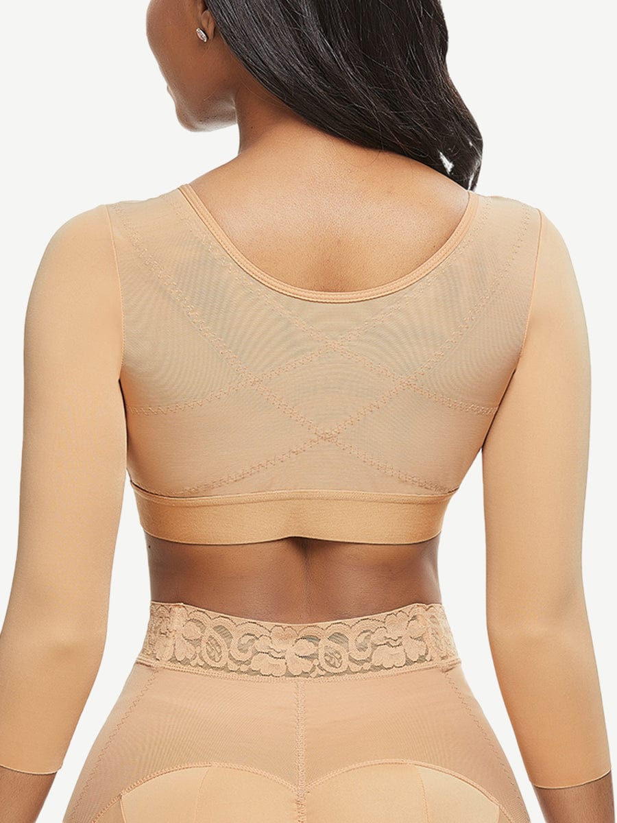 Post-surgical Crop Shapewear with 3-Row Hooks Plus Size – FirmaActive