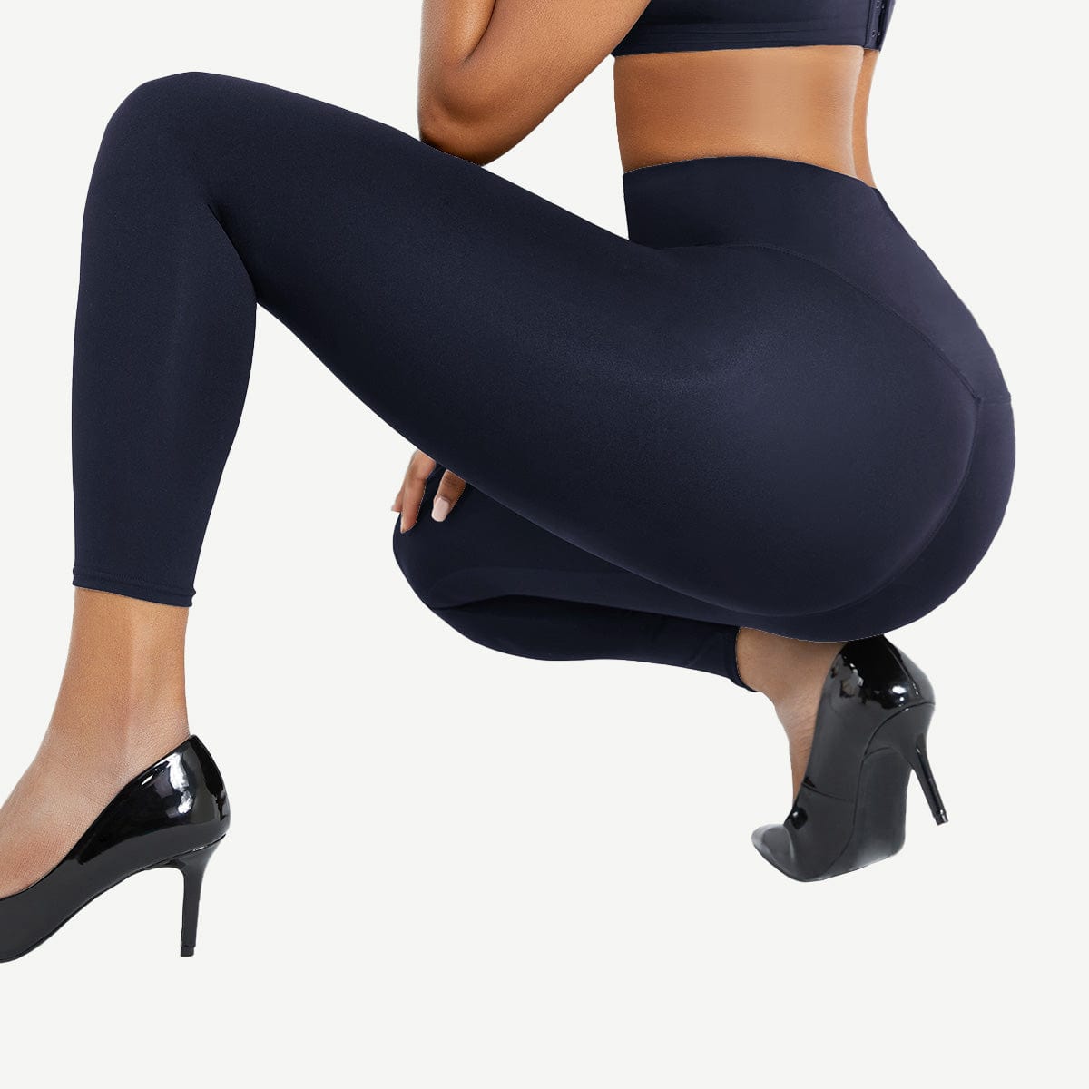 High Waist Waist Trainer Leggings with Tummy Control and Adjustable Closure - FirmaActive