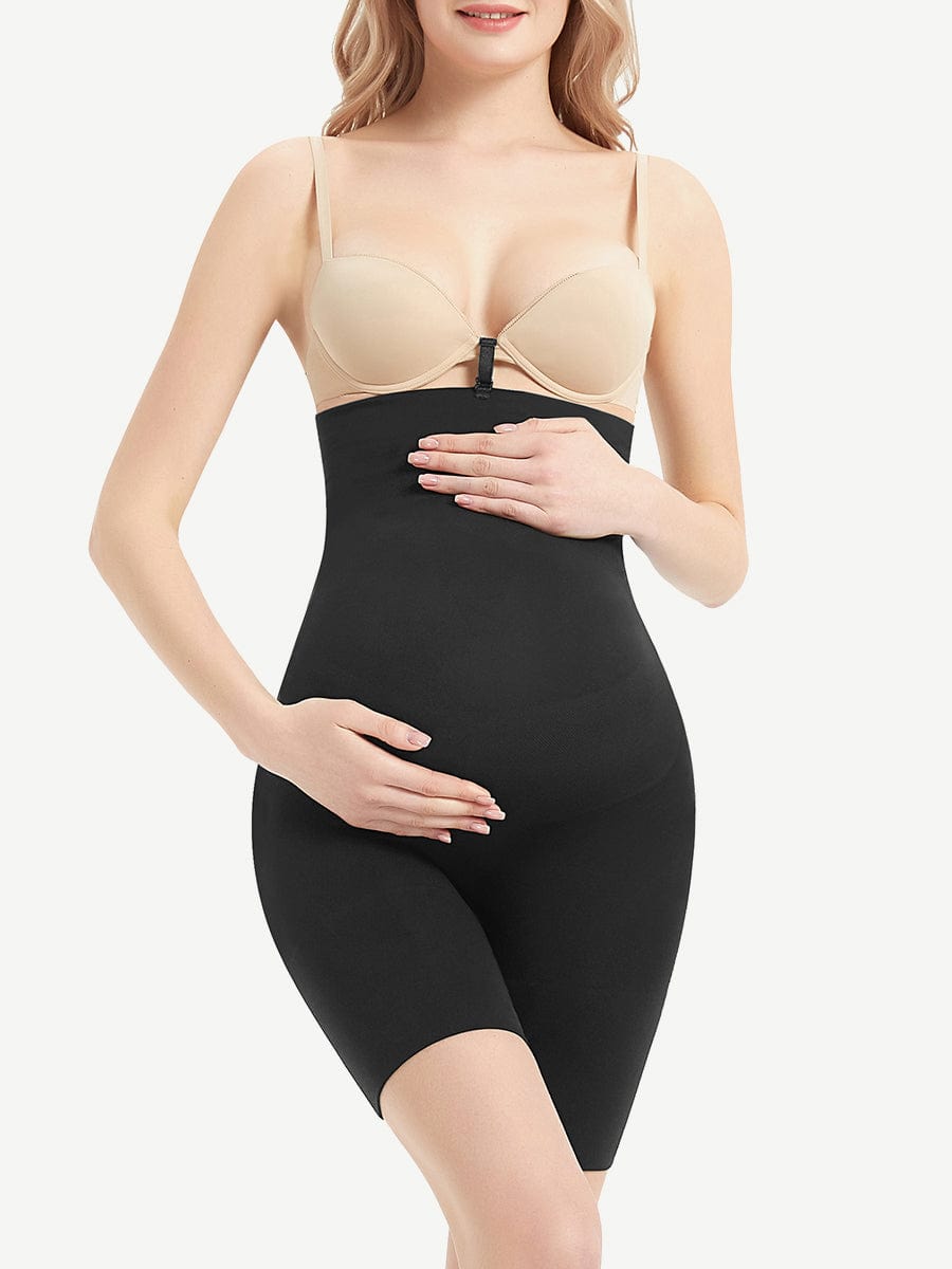 Seamless Black Maternity Panty with Soft-Touch Comfort - FirmaActive