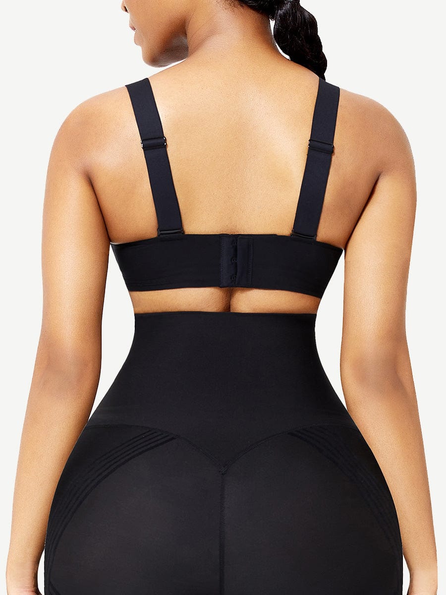 Black Seamless Shapewear Bra with Removable Pads - FirmaActive