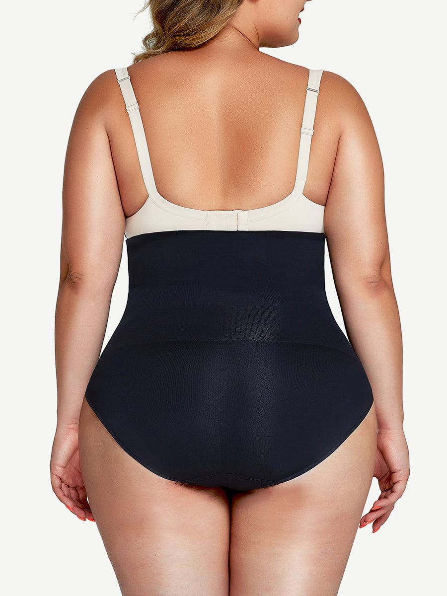 High Elasticity Large Size Tummy Control Panties with Buckle - FirmaHold