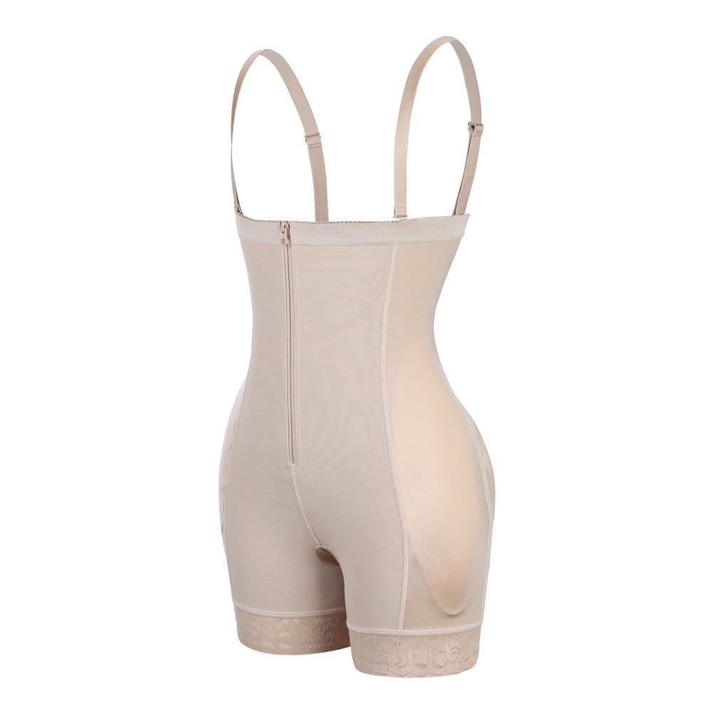 High-Waist Butt Lifter Body Shaper with Removable Hip Pads - FirmaLift