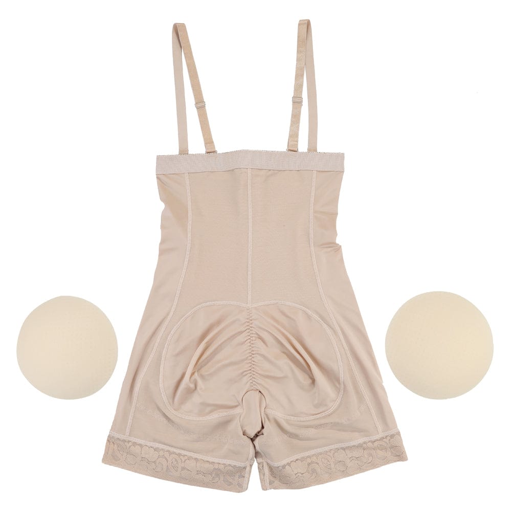 High-Waist Butt Lifter Body Shaper with Removable Hip Pads - FirmaLift