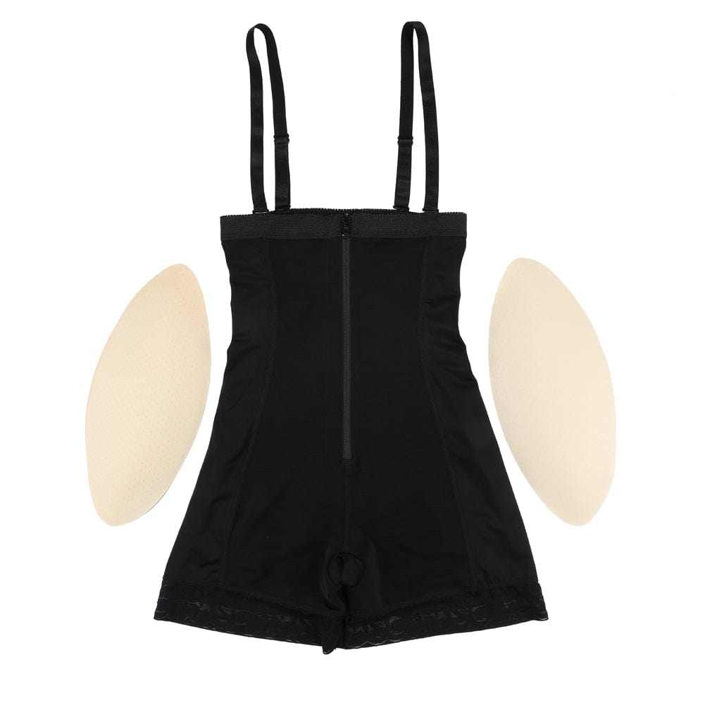 High-Waist Butt Lifter Body Shaper with Removable Hip Pads - FirmaLift