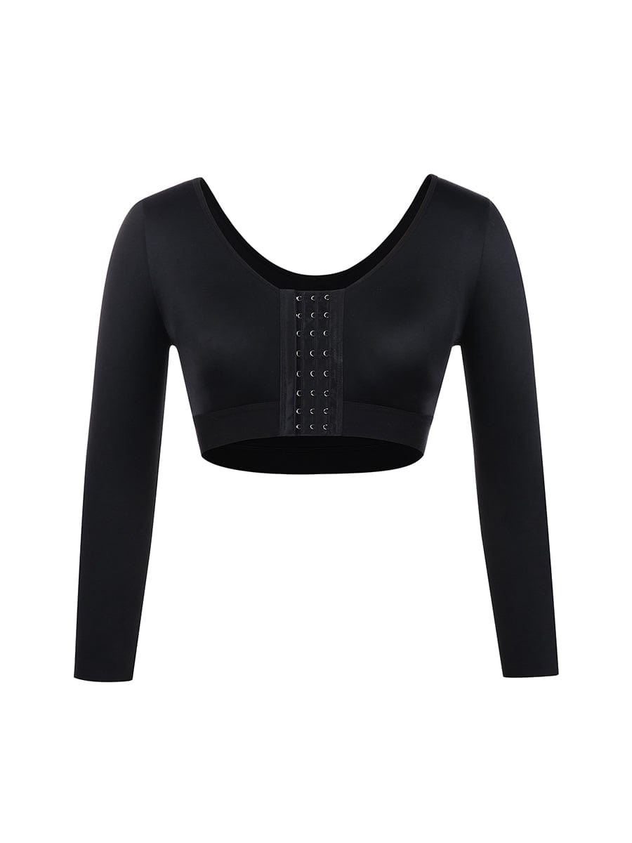 Post-surgical Crop Shapewear with 3-Row Hooks Plus Size – FirmaActive