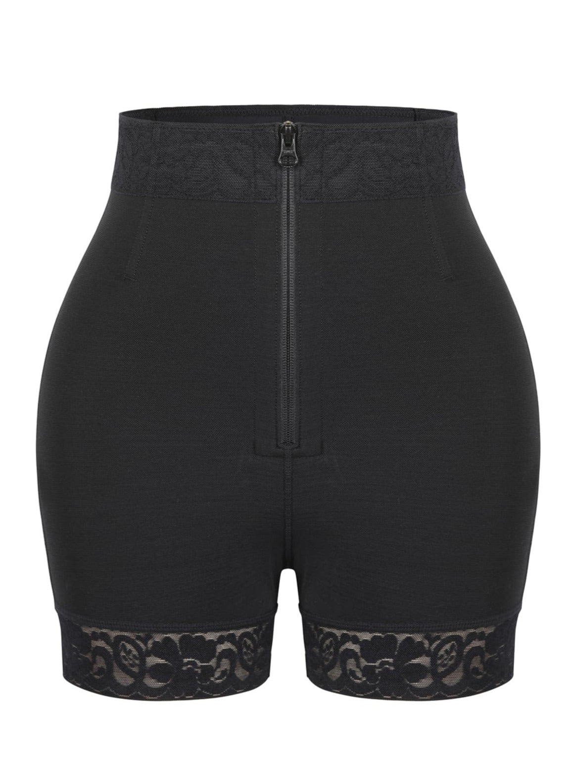 Front Zipper Butt Lifter Shorts High Waist Curve-Creating - FirmaLift