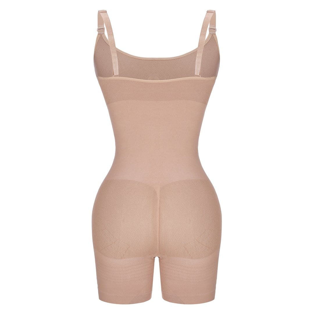 Seamless Open Gusset Happy Butt Bodysuit Shapewear - FirmaActive