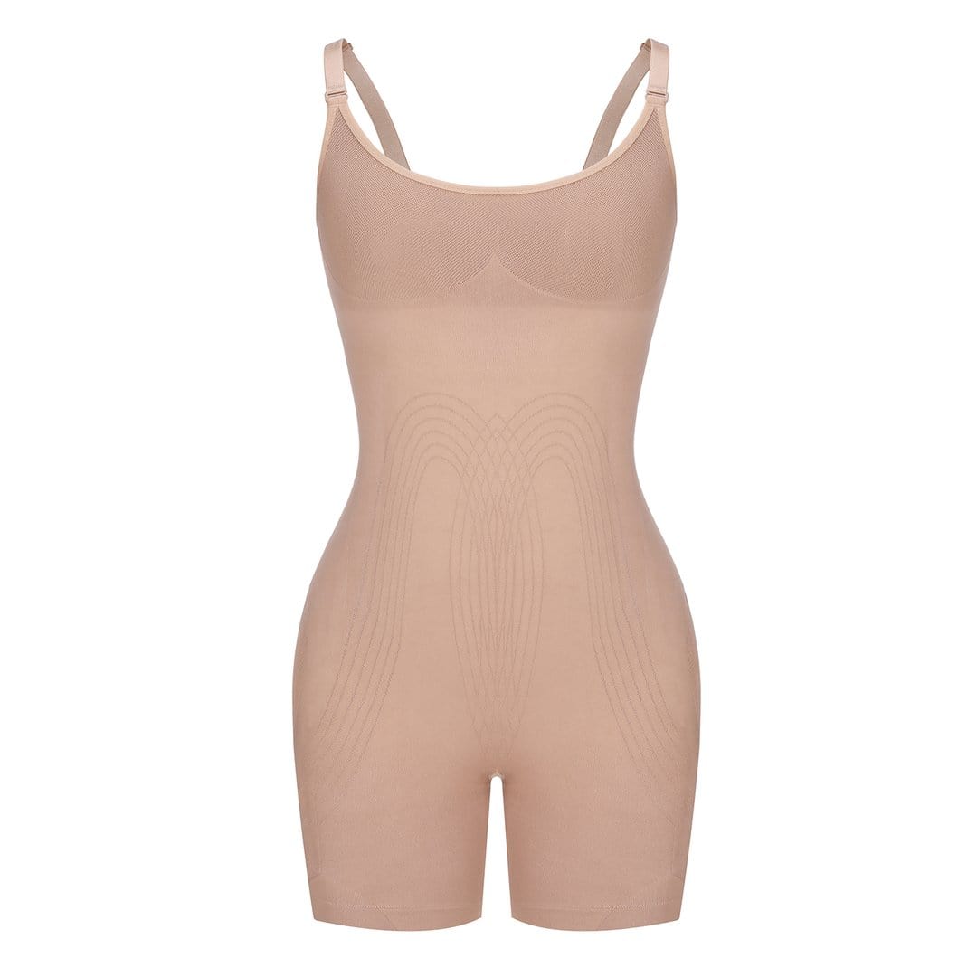 Seamless Open Gusset Happy Butt Bodysuit Shapewear - FirmaActive