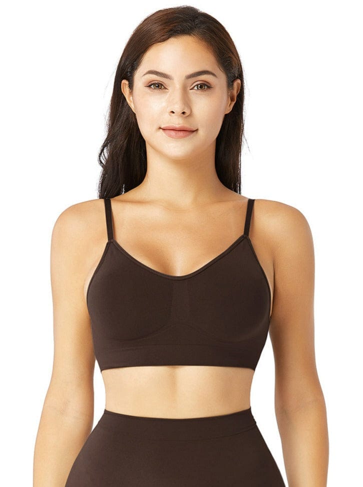Adjustable Straps Push Up Seamless Bra Light Support - FirmaActive