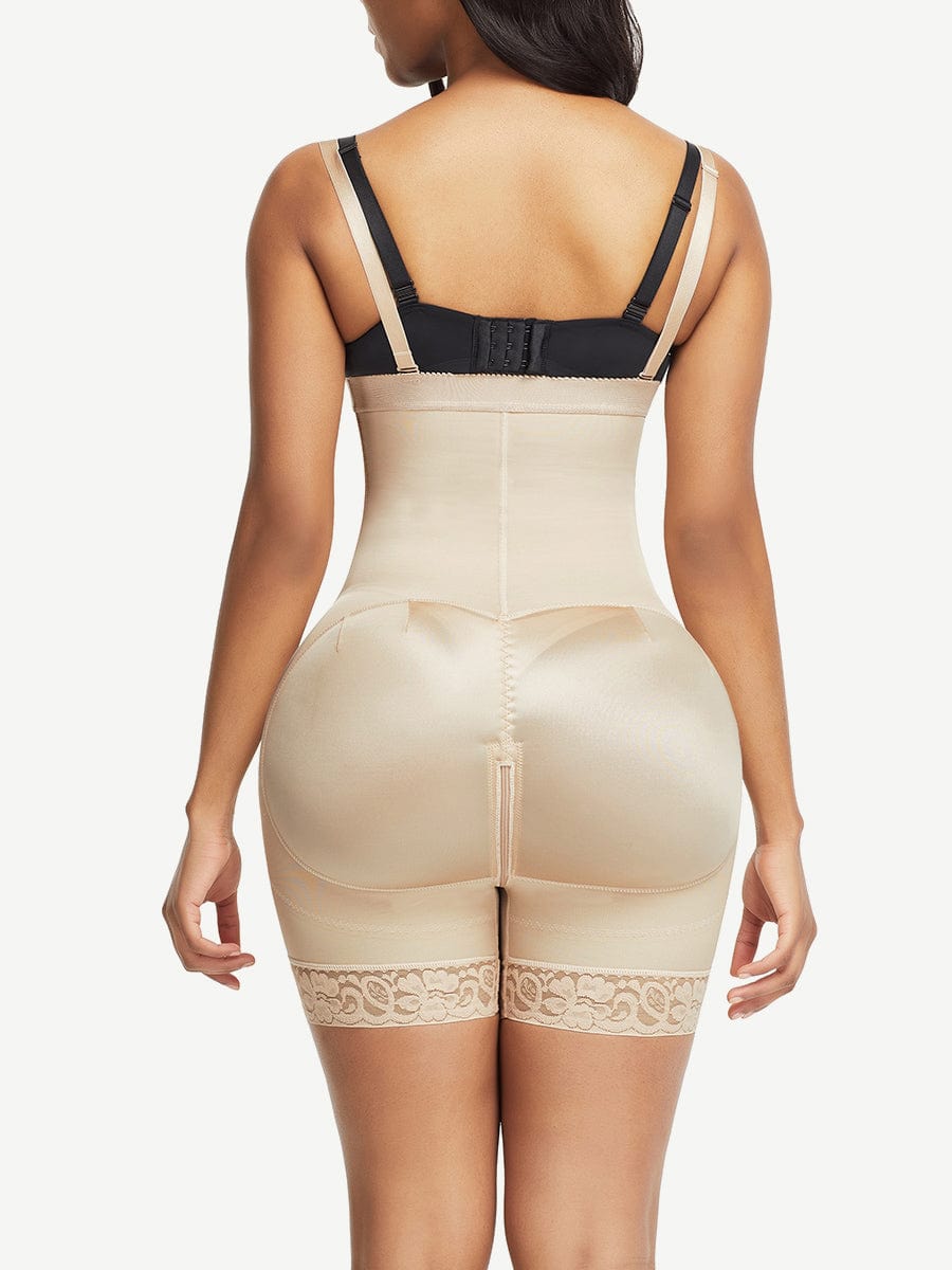 Detachable Strap Side Zip Post-Op Body Shaper with Crotch Zipper - FirmaActive