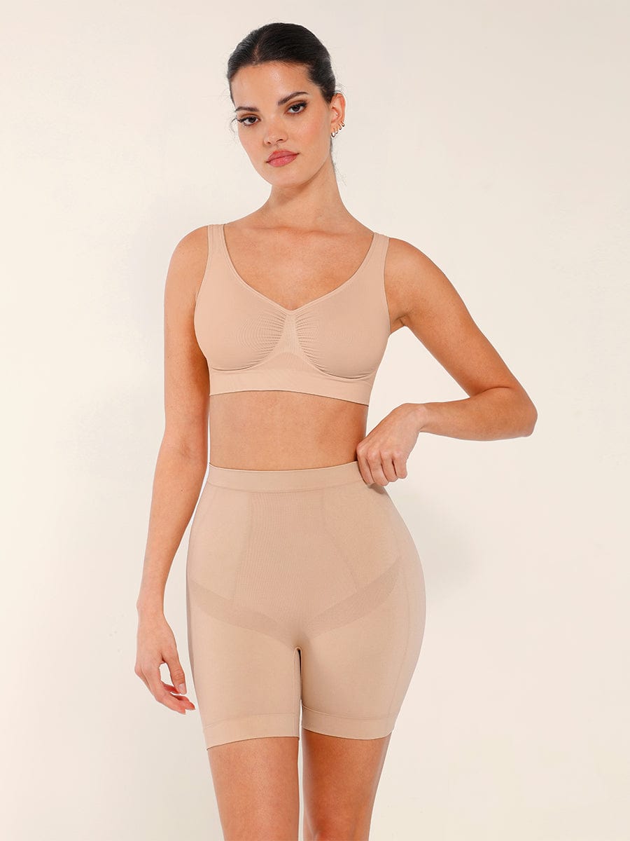 Seamless Slimming Mid-Waist Tummy Control Boyshorts - FirmaLift