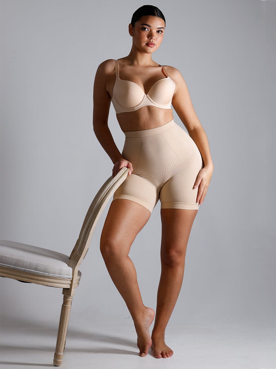 Seamless Slimming Mid-Waist Tummy Control Boyshorts - FirmaLift