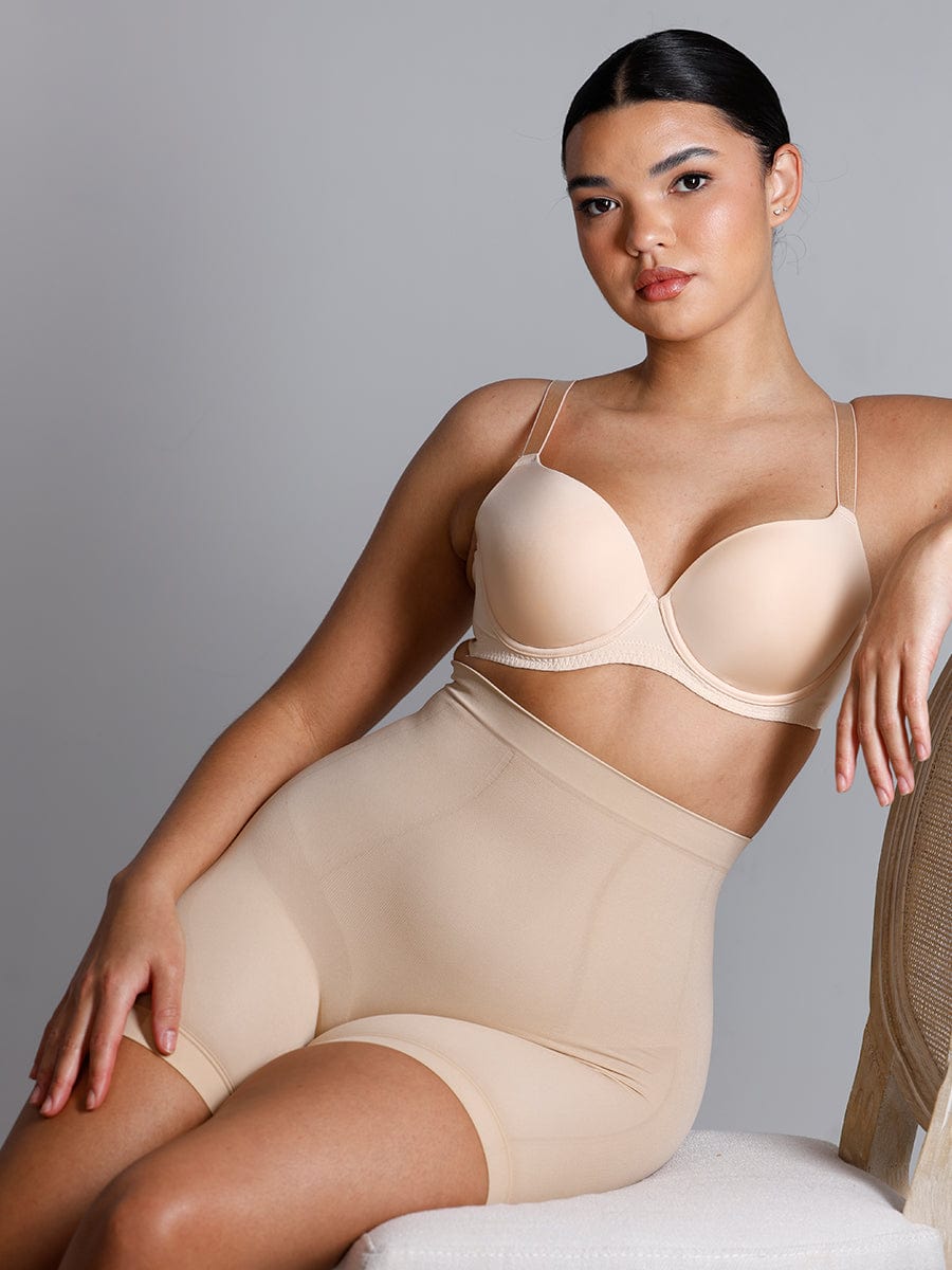 Seamless Slimming Mid-Waist Tummy Control Boyshorts - FirmaLift