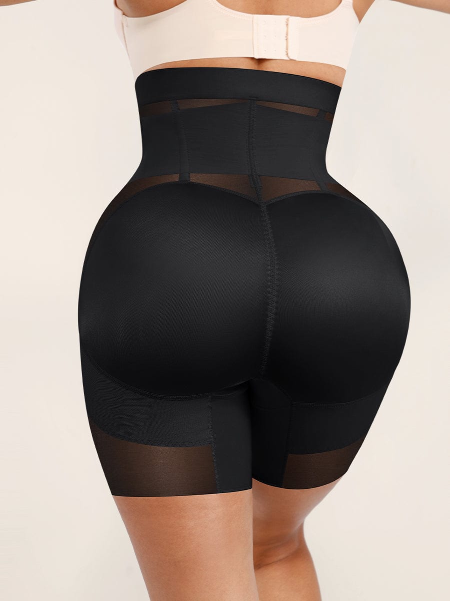 High-Waisted Shaping Briefs with Breathable Mesh and Butt Lifter - FirmaHold