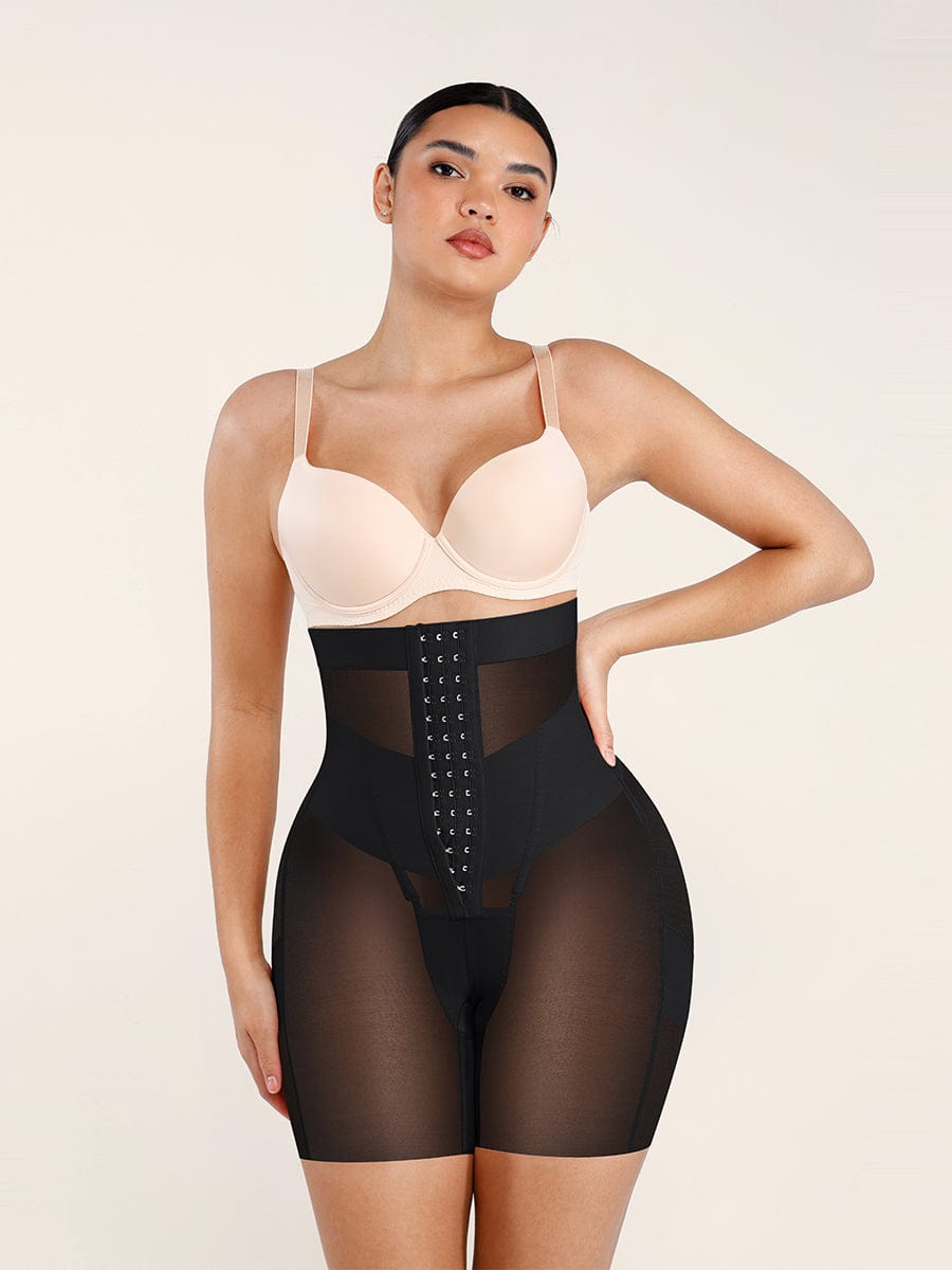 High-Waisted Shaping Briefs with Breathable Mesh and Butt Lifter - FirmaHold