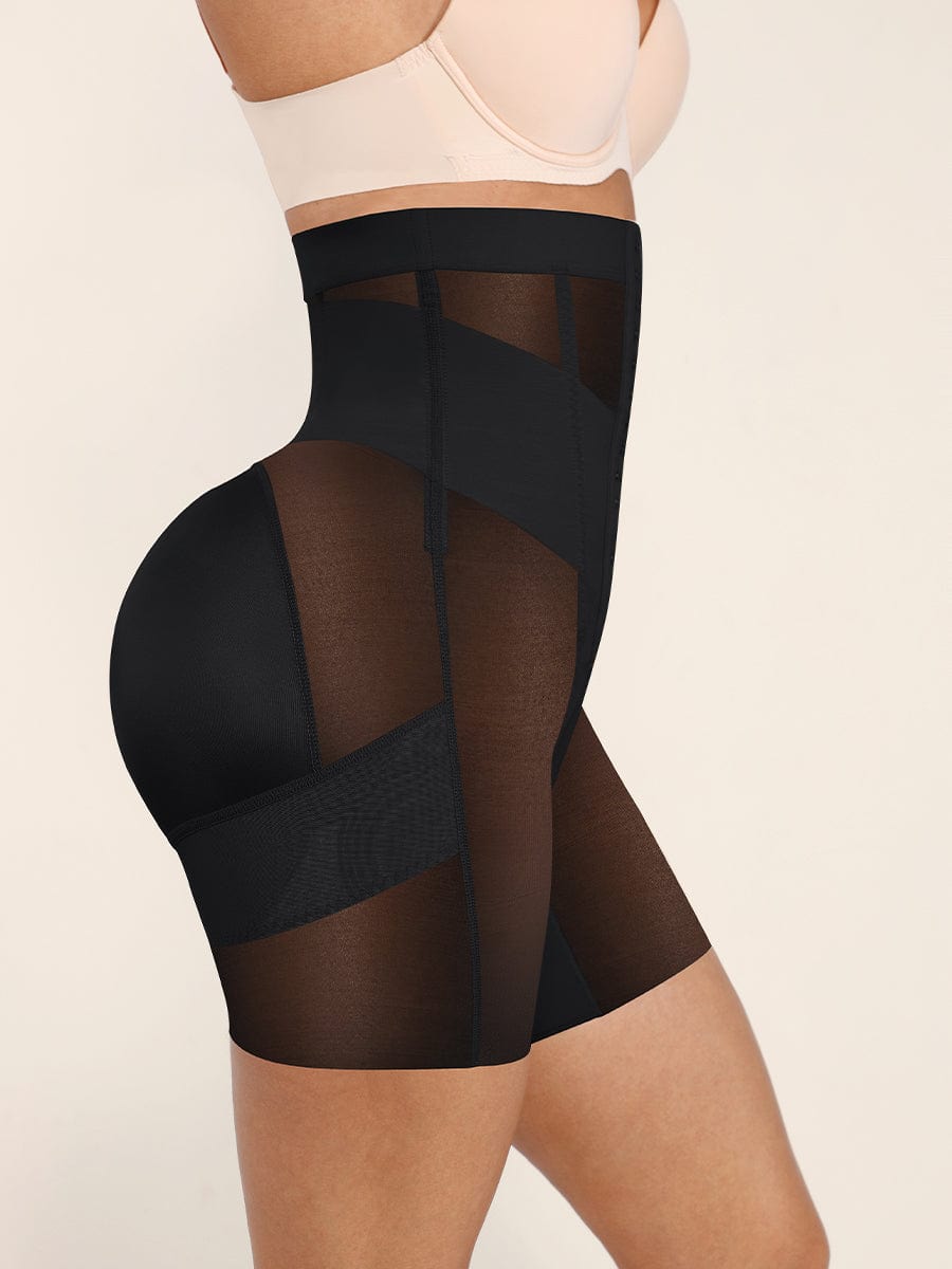 High-Waisted Shaping Briefs with Breathable Mesh and Butt Lifter - FirmaHold