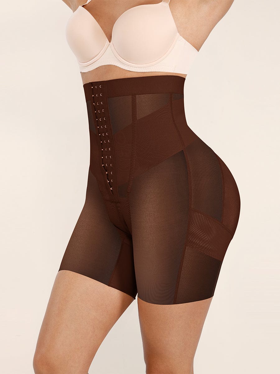 High-Waisted Shaping Briefs with Breathable Mesh and Butt Lifter - FirmaHold