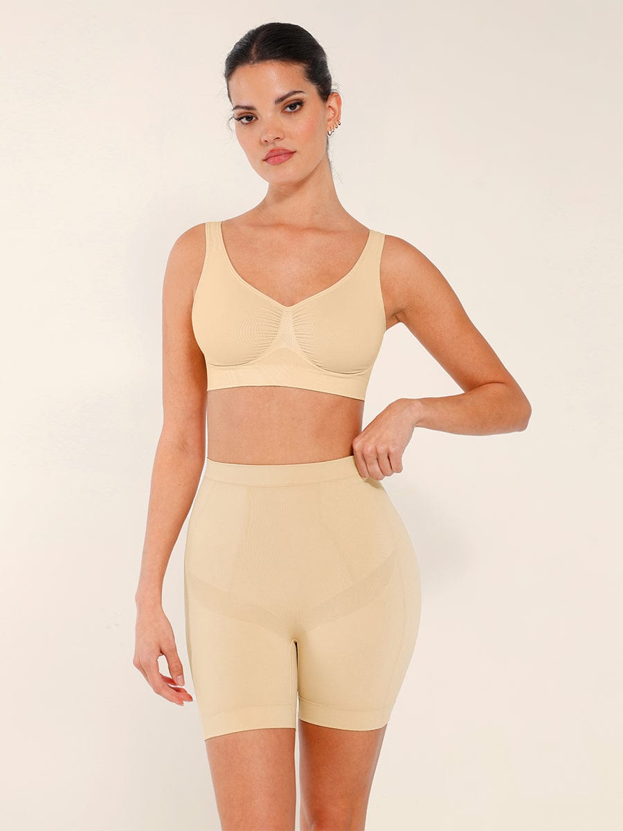 Seamless Slimming Mid-Waist Tummy Control Boyshorts - FirmaLift