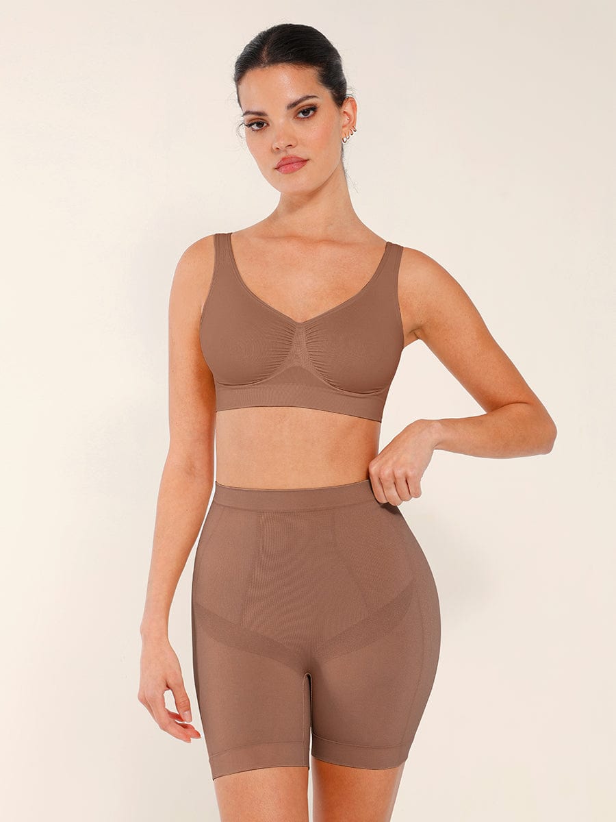 Seamless Slimming Mid-Waist Tummy Control Boyshorts - FirmaLift
