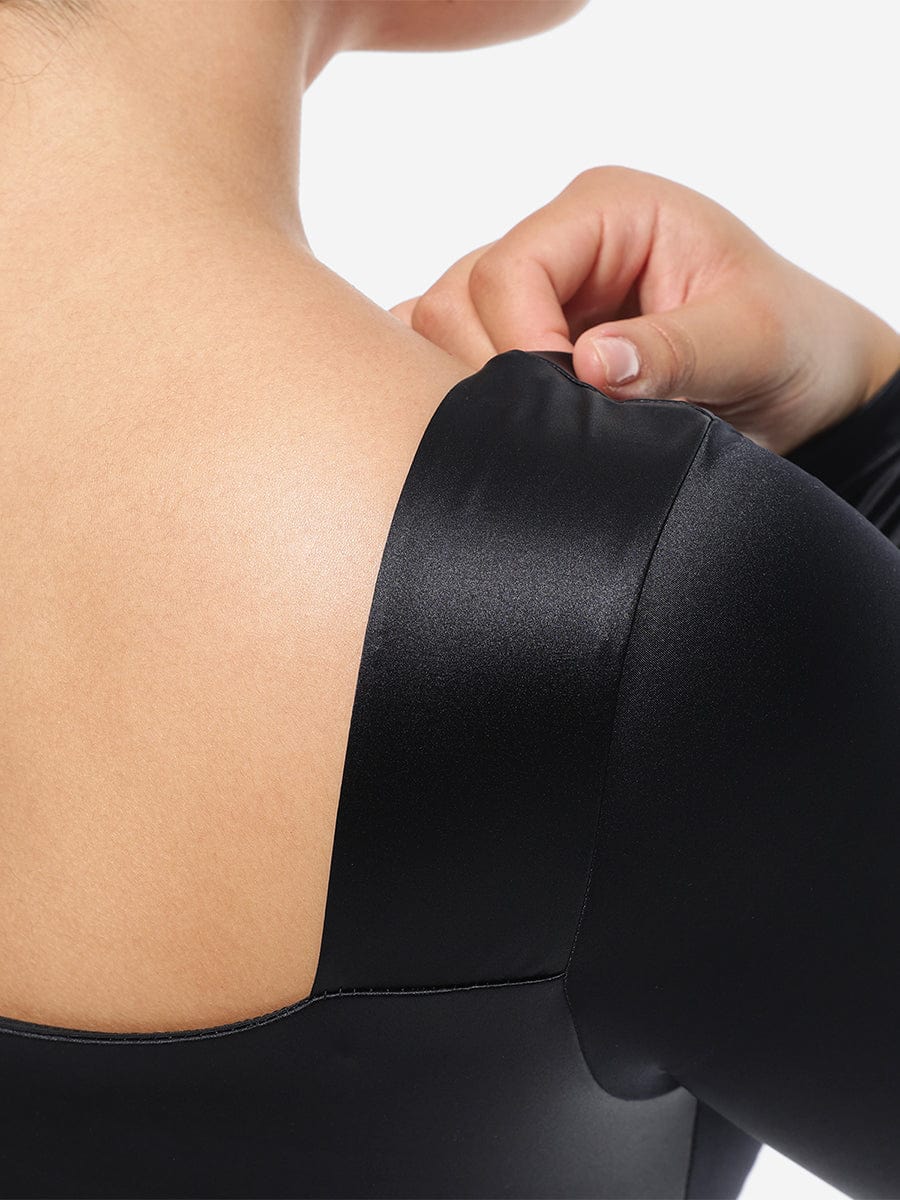 Retro Square Neck Built-In Corset Tummy Control Bodysuit - FirmaSculpt