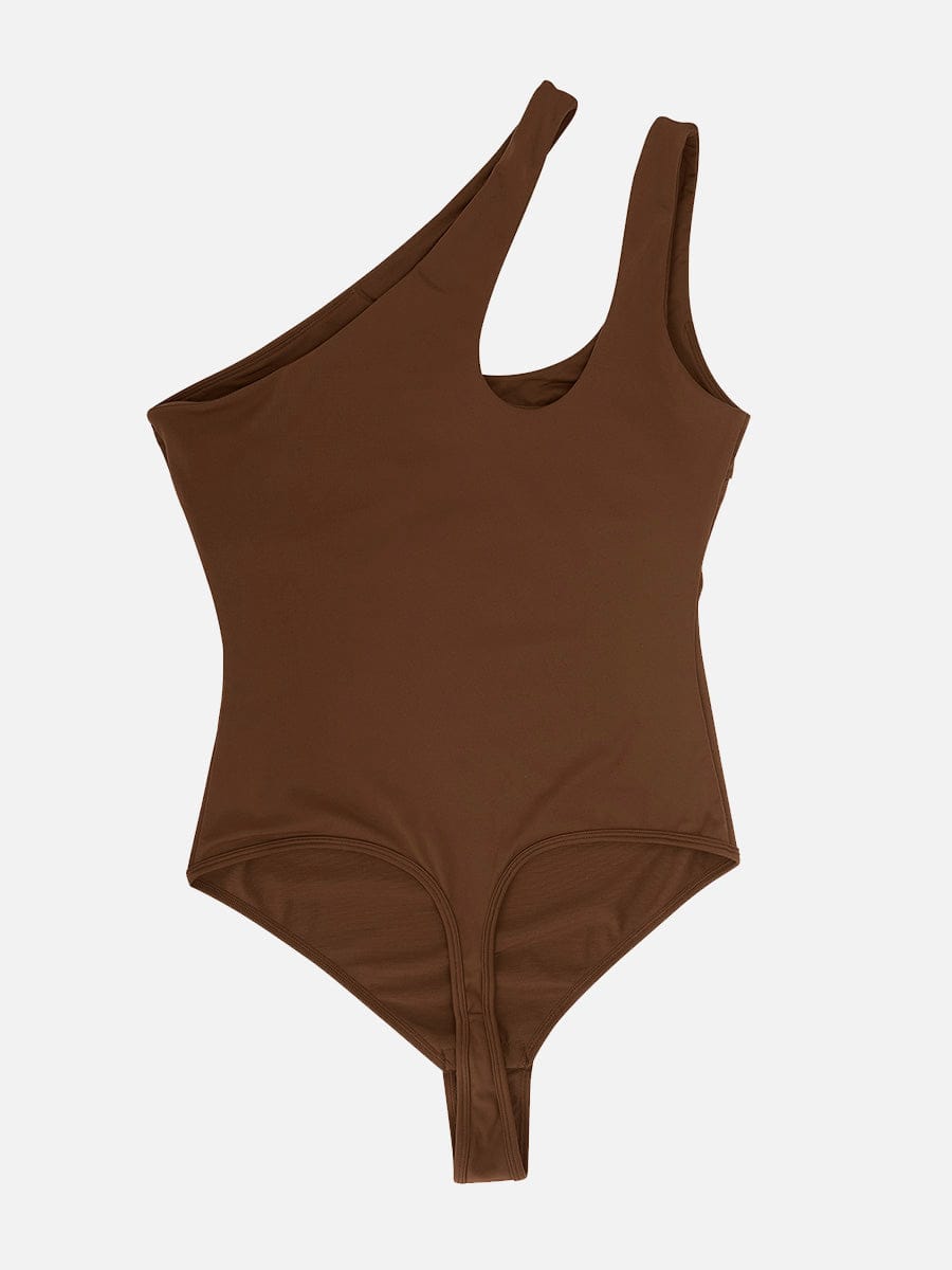 One-shoulder Cut Out Shapewear Bodysuit - FirmaSculpt
