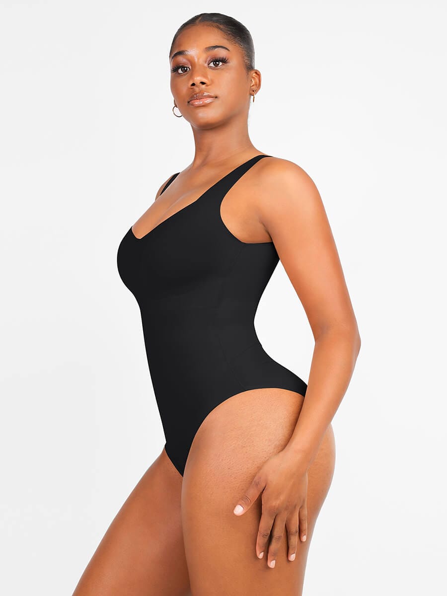Air Slim V Neck Fit 3 in 1 Bodysuit Shapewear - FirmaActive