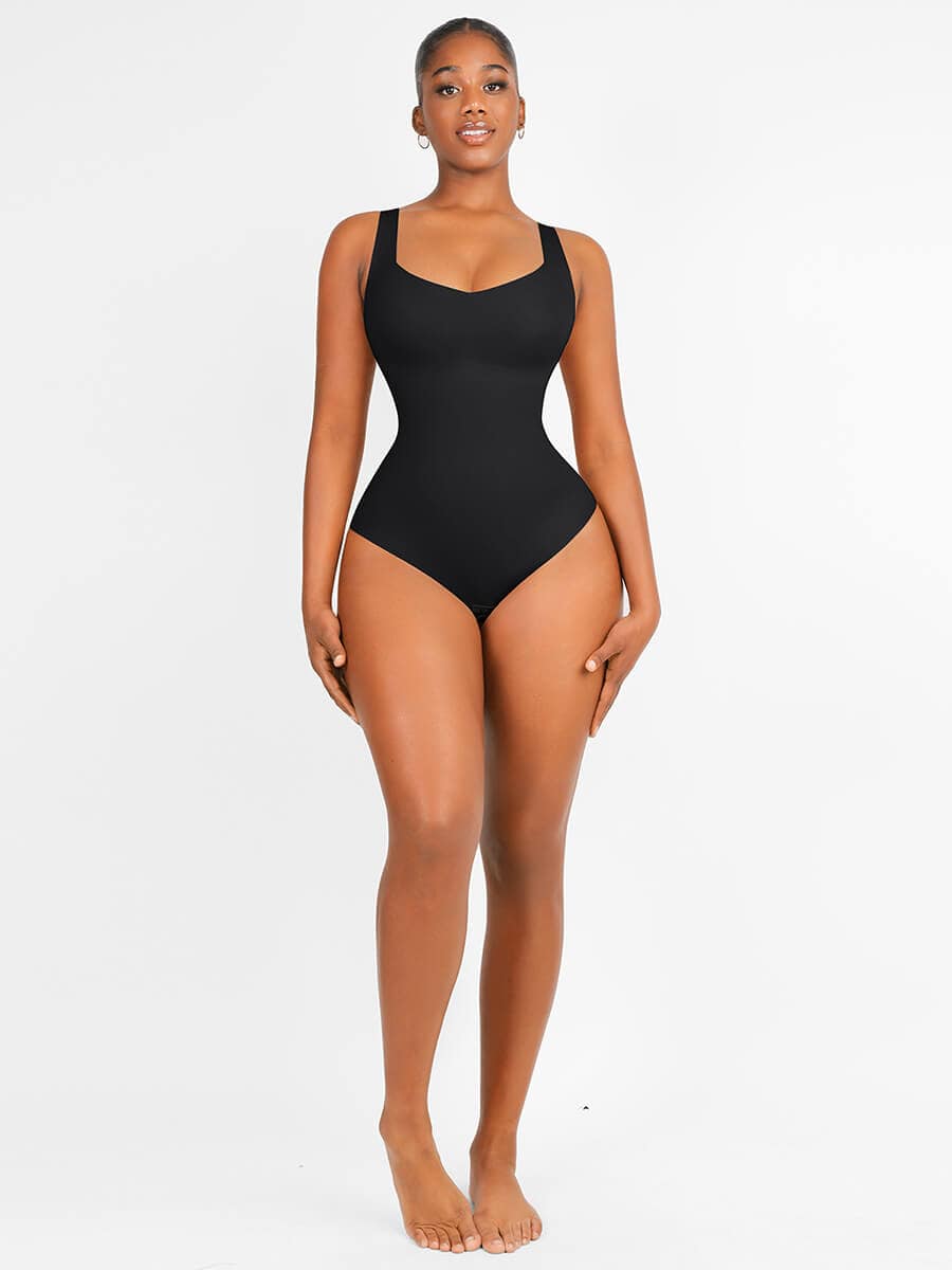 Air Slim V Neck Fit 3 in 1 Bodysuit Shapewear - FirmaActive