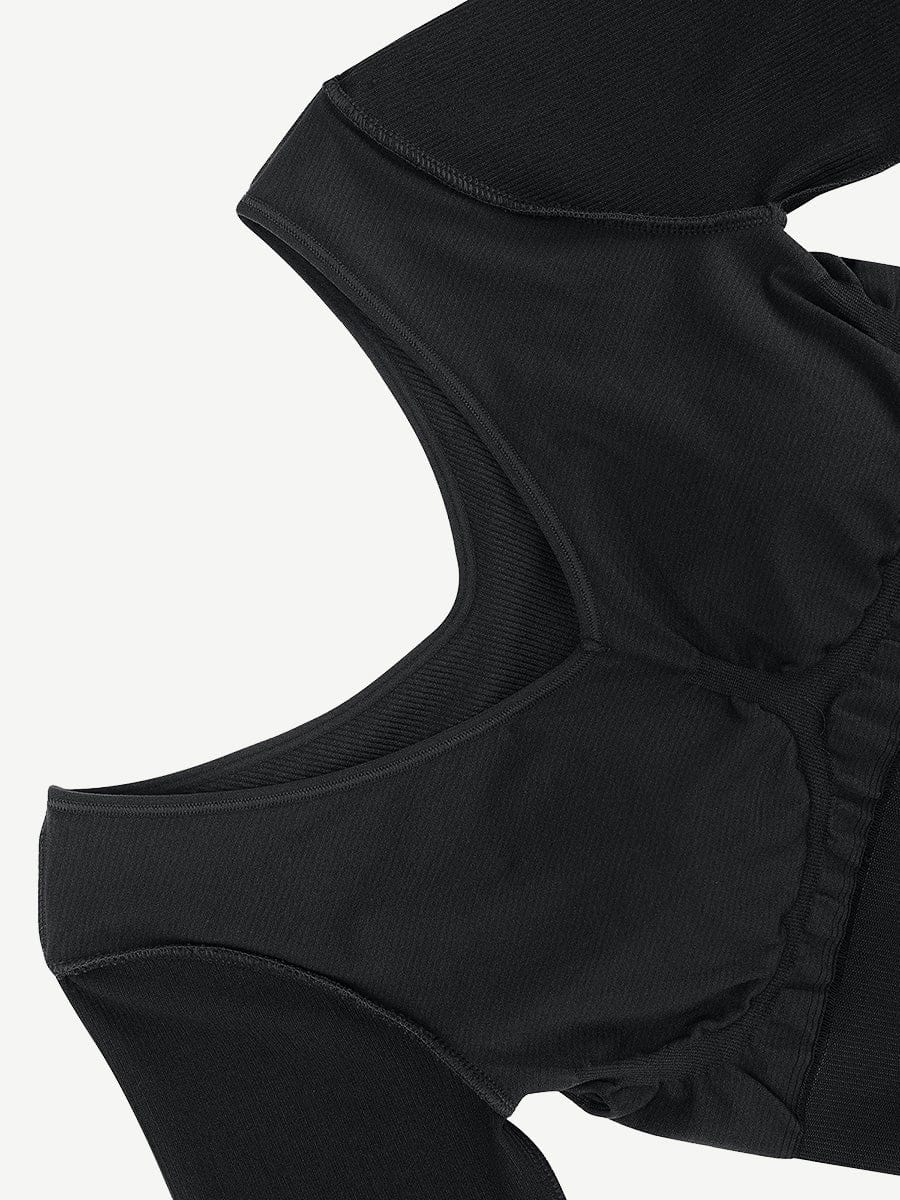 Eco-friendly Seamless V Neck Long Sleeve Waist Trimming Shaper Dress - FirmaSculpt