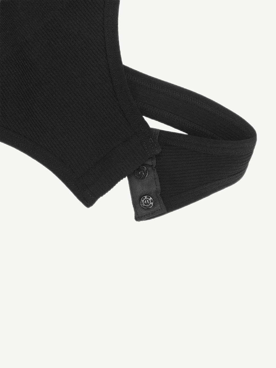 Long-Sleeve V-Neck Tummy Control Seamless Bodysuit - FirmaSculpt