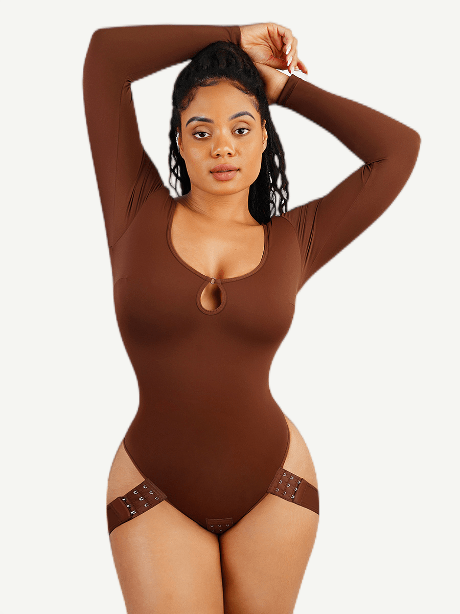 Scoop Neck Thong Butt Lifting Shapewear Bodysuit - FirmaSculpt